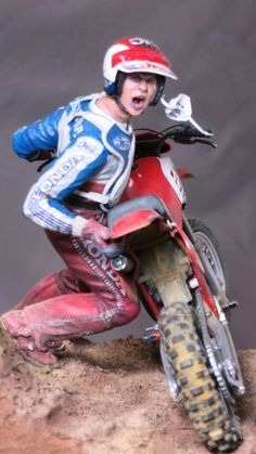 motos vertes miniatures / maquettes
